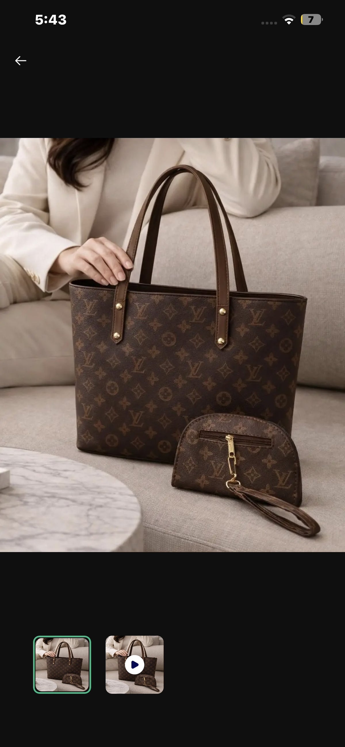 Women's Leather Printed Shoulder Bag