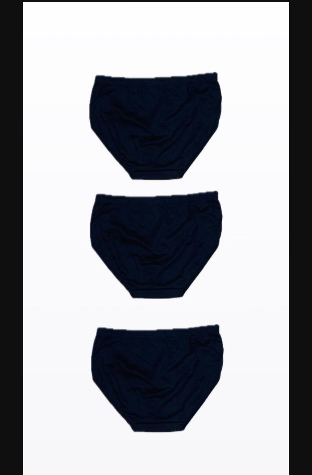 Premium Cotton Briefs Pack of 3 Black