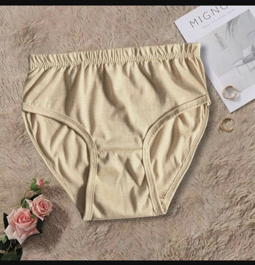 Stretchable Cotton Panties Black Beige S-XXL