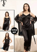 Jersey Lace Comfortable And Lightweight Nightwear Set