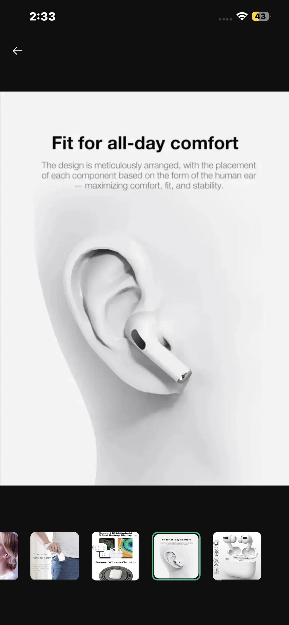 Multicolor Long-Lasting Battery With Fast Charge 4 Airpods