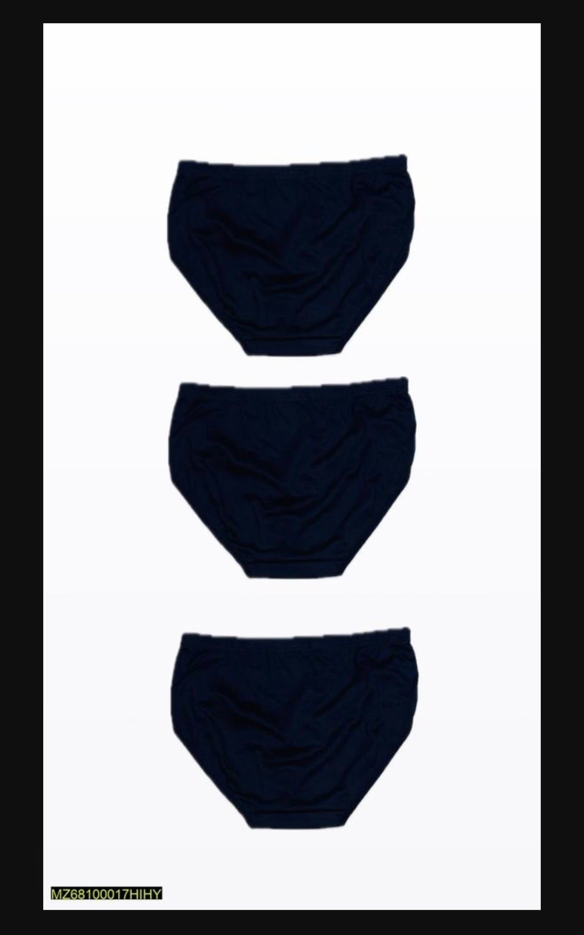 Premium Cotton Briefs Pack of 3 Black