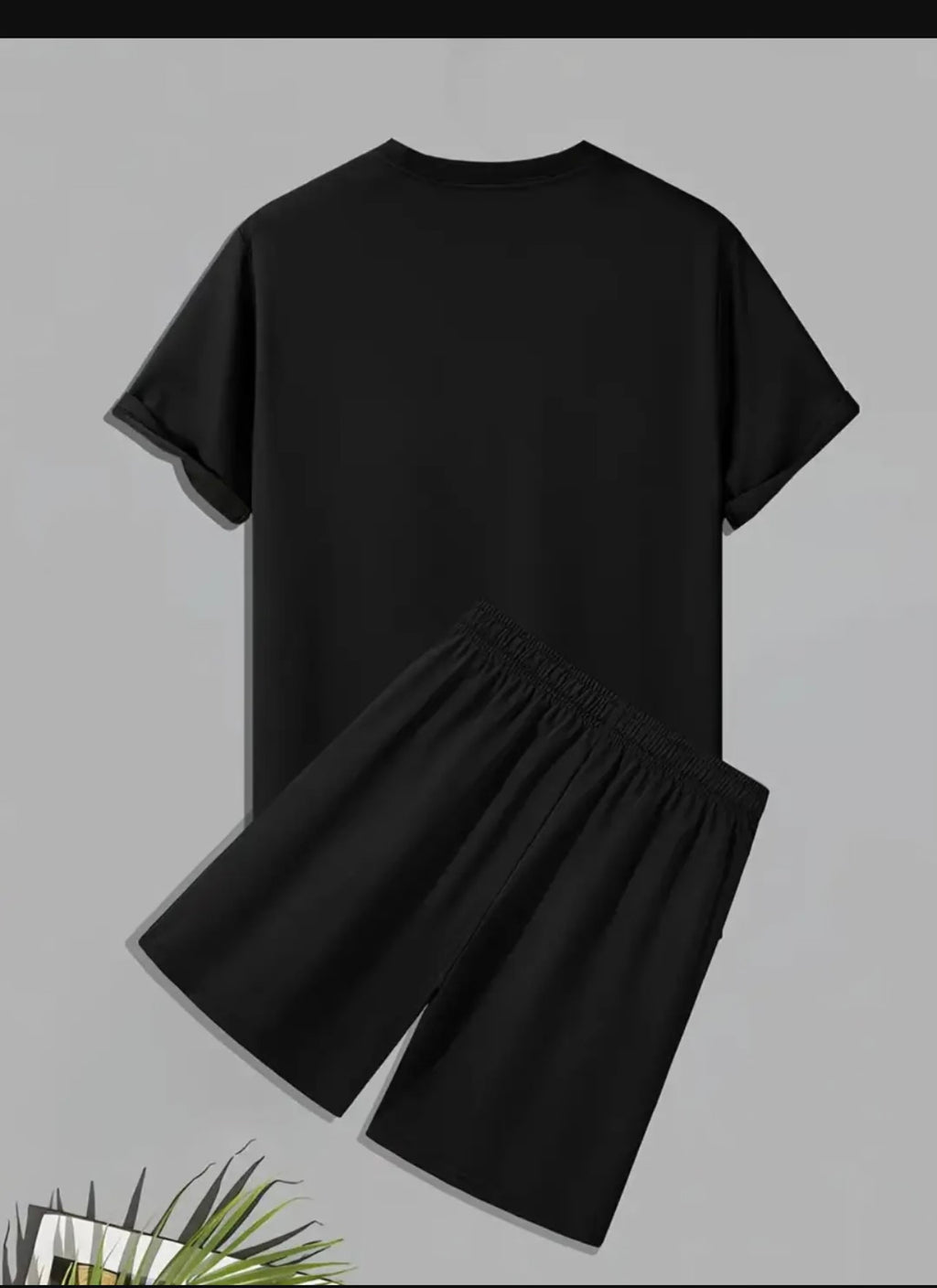 1 Pc Men's Polyester Printed T-Shirt & Shorts Tracksuit