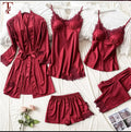 Jersey Lace Lightweight And Breathable Nightwear Set