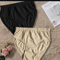 Stretchable Cotton Panties Black Beige S-XXL