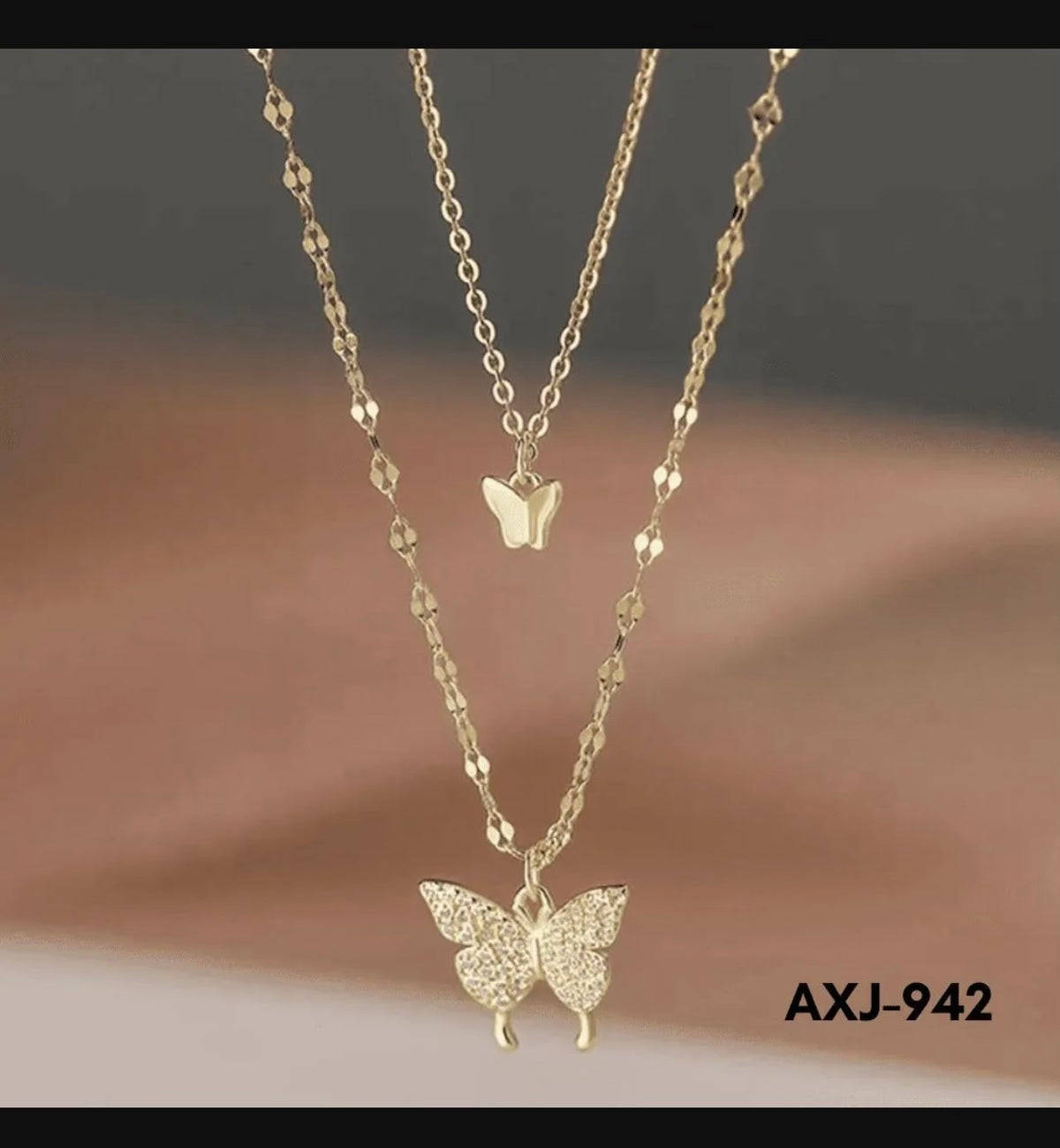 Silver Butterfly Necklace for Women