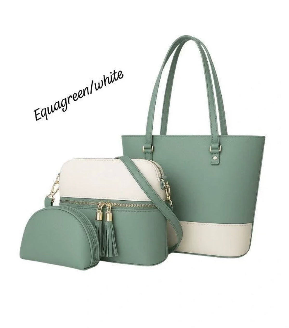 Women PU Leather 3-Piece Multicolor Handbag Set