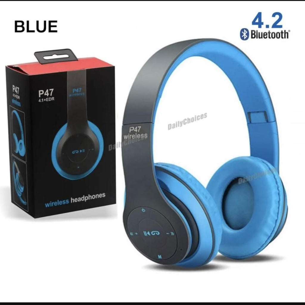 Wireless Stereo Headphones Bluetooth 4.2-5.0 Black White
Green Blue Red