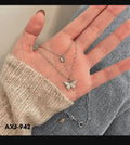 Silver Butterfly Necklace for Women