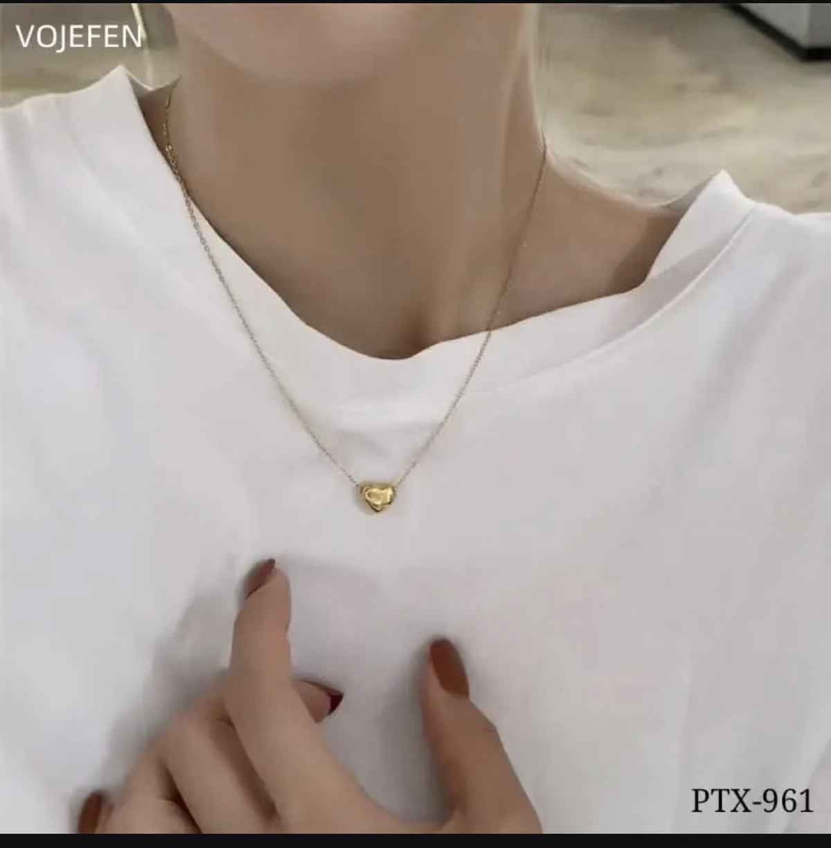 Heart Shape Trending Korean Necklace Pendent PTX-961