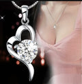 Silver Plated Korean Love Pendant Necklace for Women