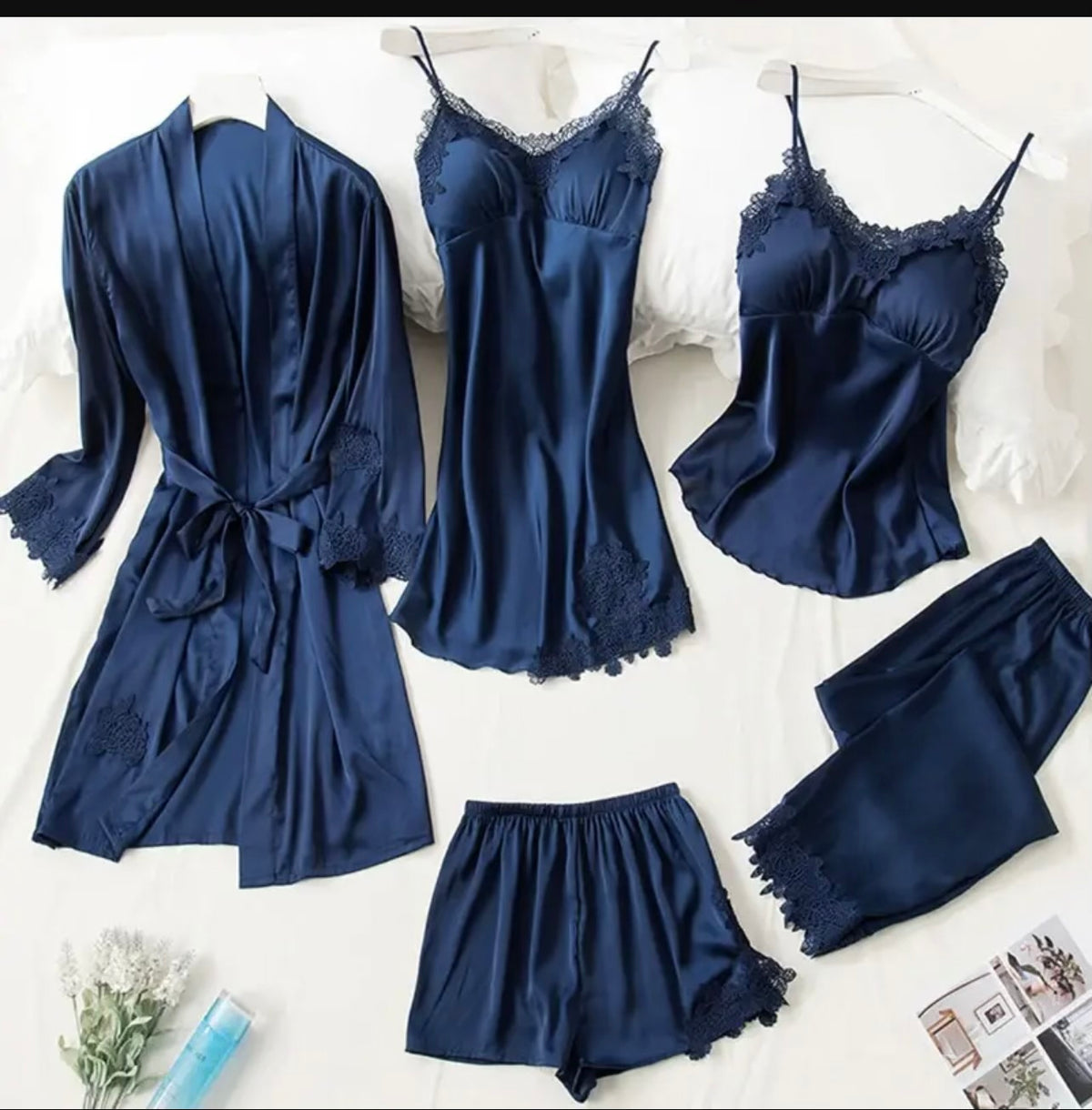 Jersey Lace Lightweight And Breathable Nightwear Set
