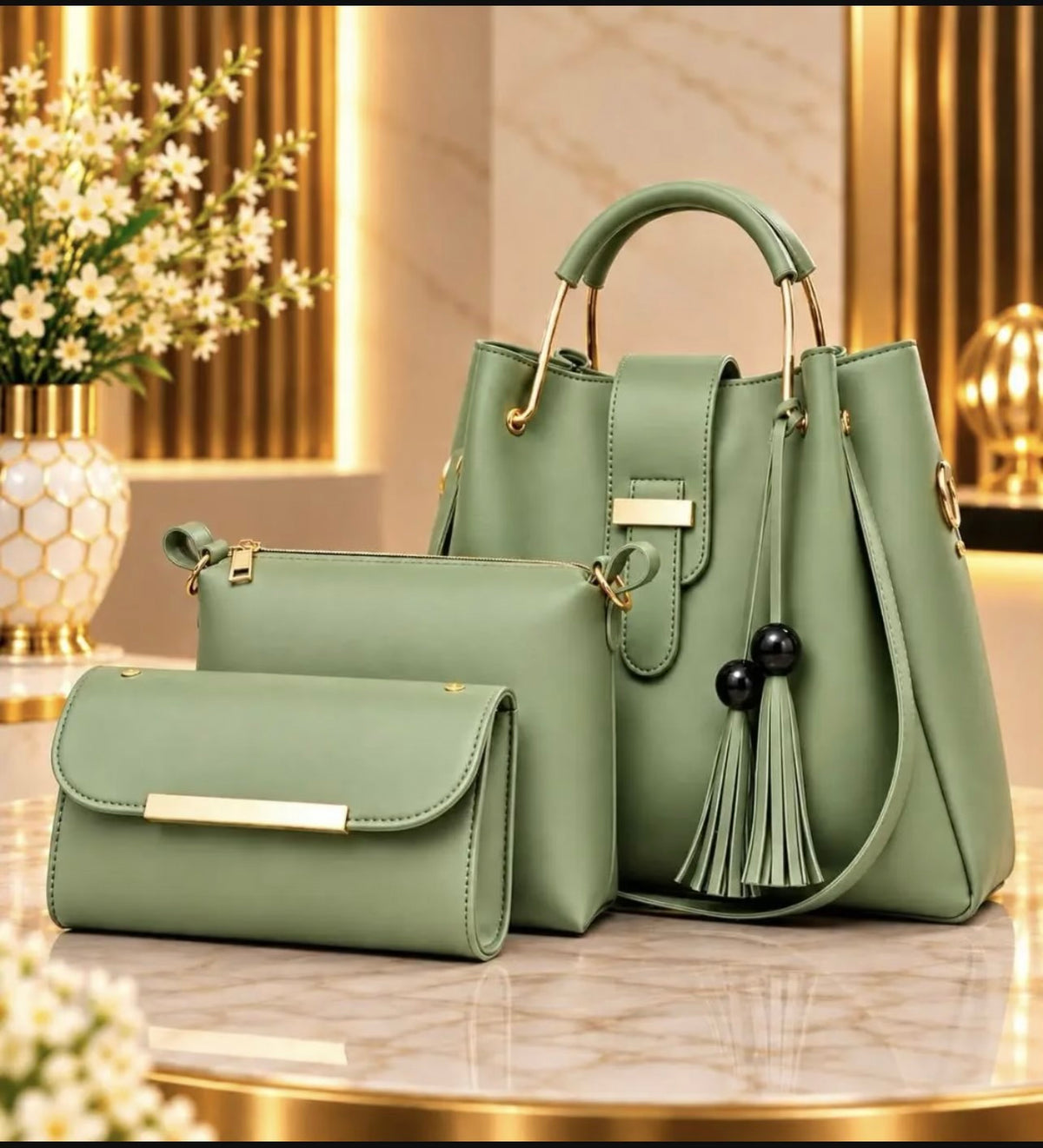 Women's Leather Plain Shoulder Bag