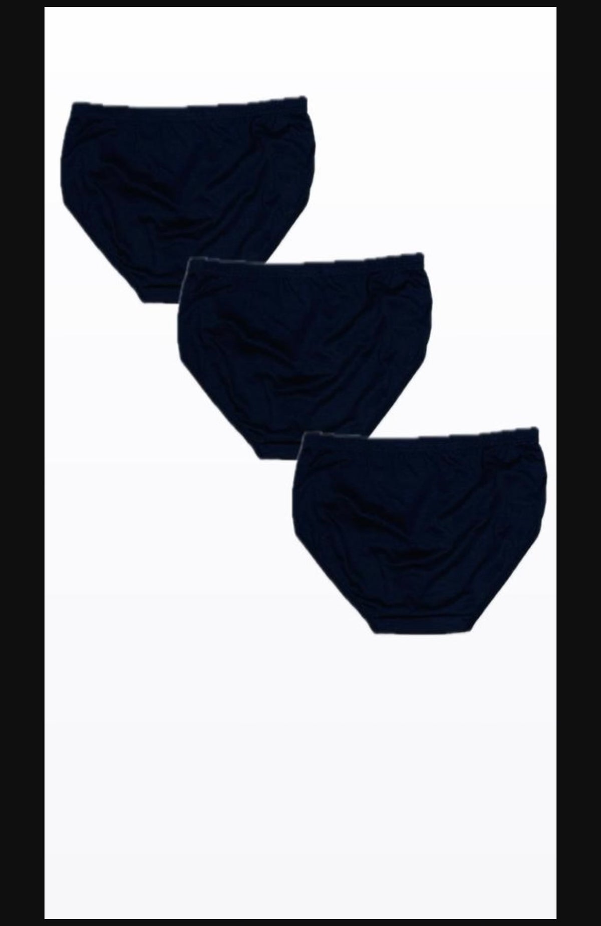 Premium Cotton Briefs Pack of 3 Black