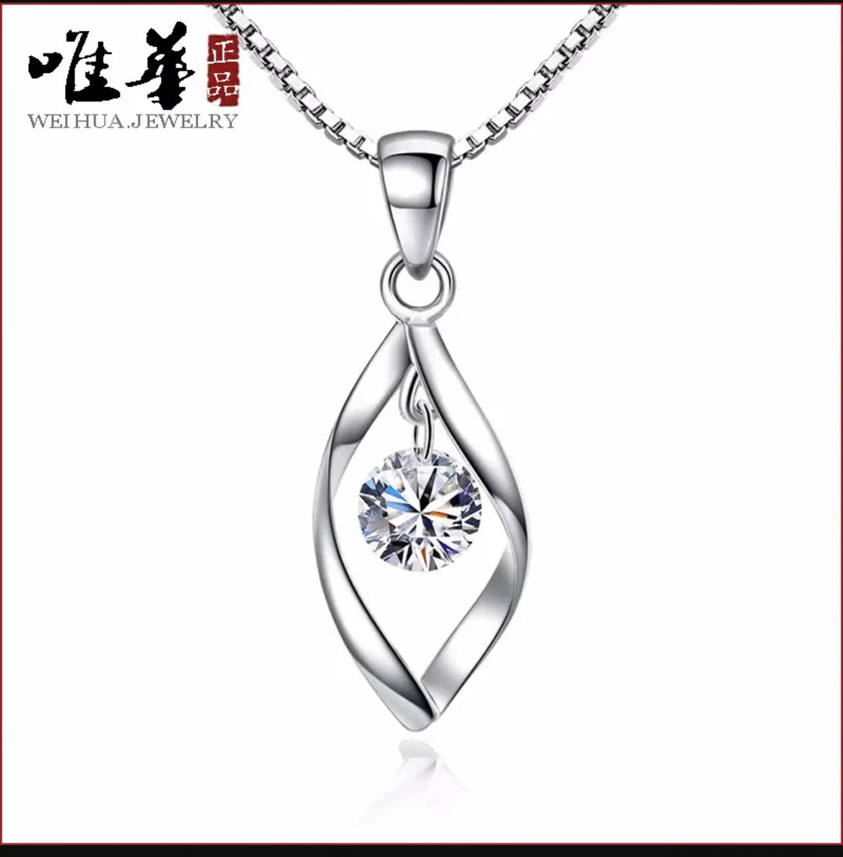 Silver Rotating Love Necklace for Women Korean Style